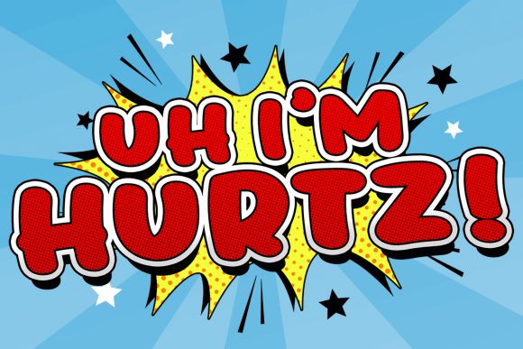 Discover the Cool and Bubbly Uh, I'm Hurtz Typeface